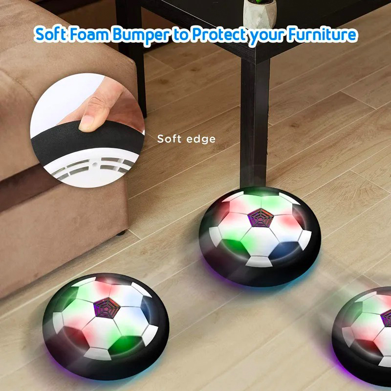 Elektrische Fußball Hover Fußball LED Licht Projektor Ausgesetzt Fußball Spielzeug Gleiten Luft Kissen Schwimmenden Schaum Kinder