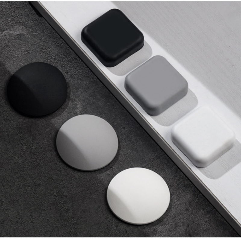 Tope de puerta con mango de silicona anticolisión, autoadhesivo, silencioso, protección antigolpes, almohadilla para Porte, Protector de pared para mejorar el hogar