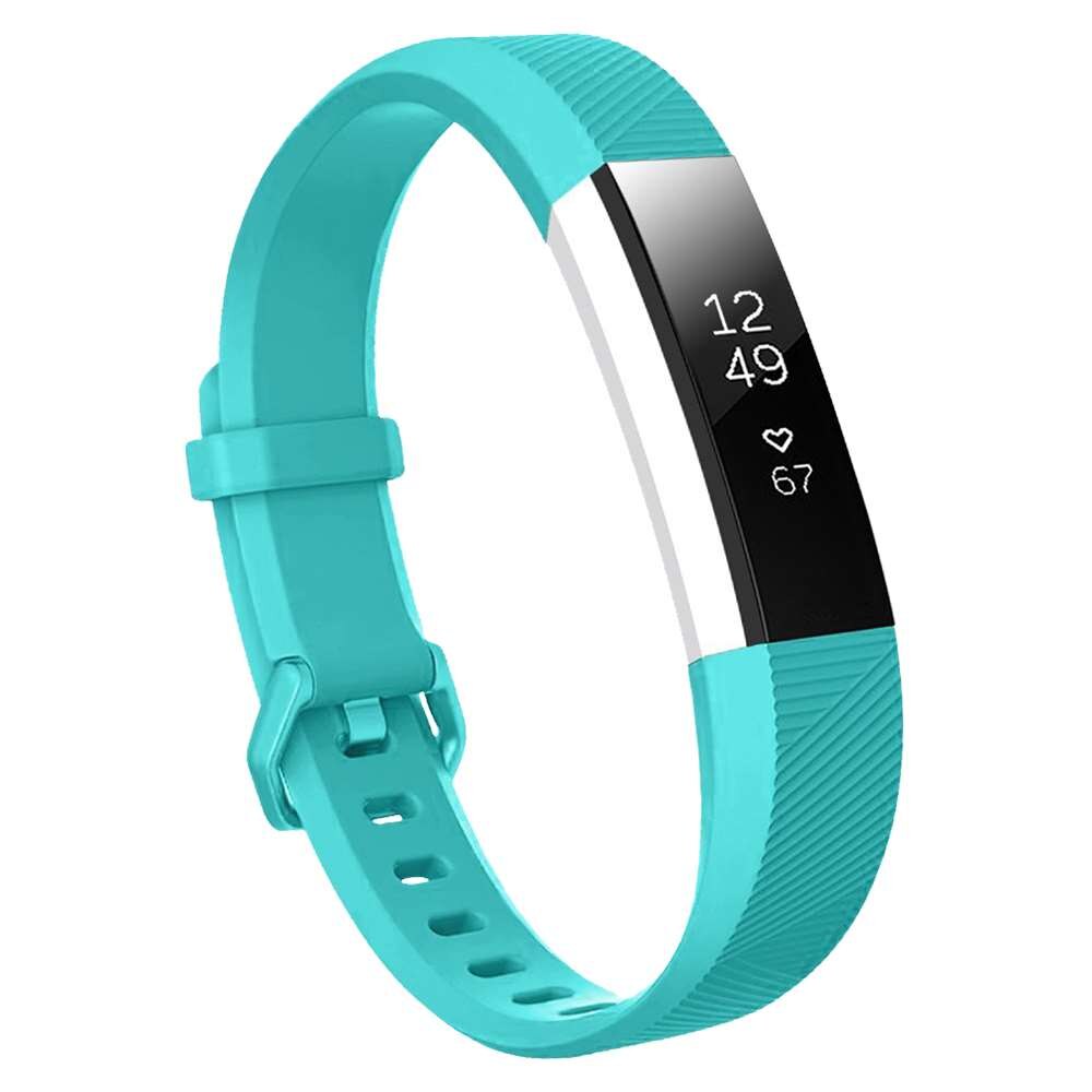 Baaletc For Fitbit Alta HR/Alta Silicone Watchband Replacement Wrist Band Silicon Strap Clasp Smart Wristband Watch For Fitbit: Teal / L