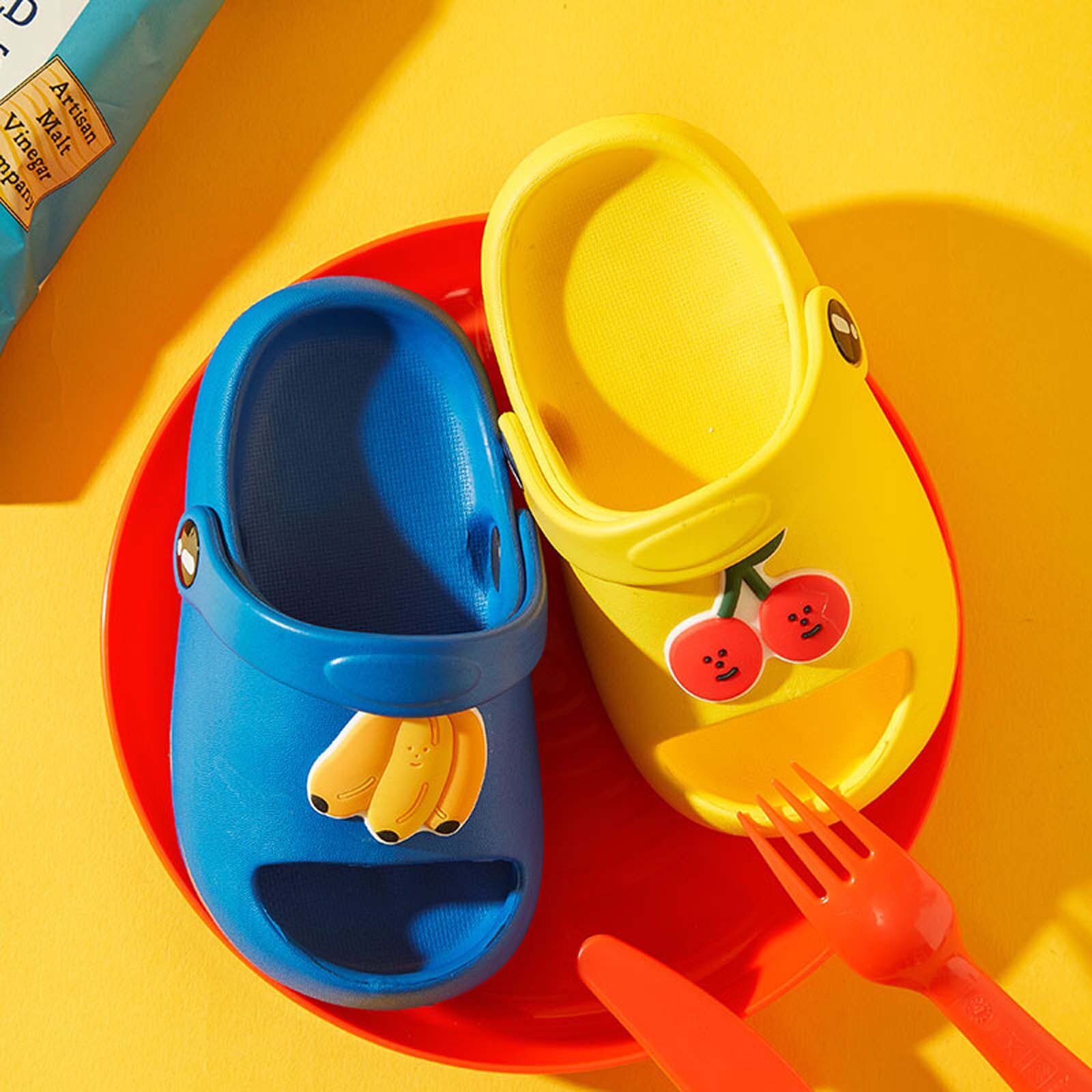 #5 Toddler Boys Girls Beach Pool Slides Sandals Home Fruit Slippers Kids Soft Shoes Flat Pool Water Shoes Home Shoes For Kids