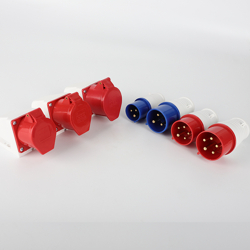 Industristik 3p/4p/5 -benet elektrisk stik 32a ip44 vandtæt vægmonteret stikkontakt han hun 220v 380v panel skjult