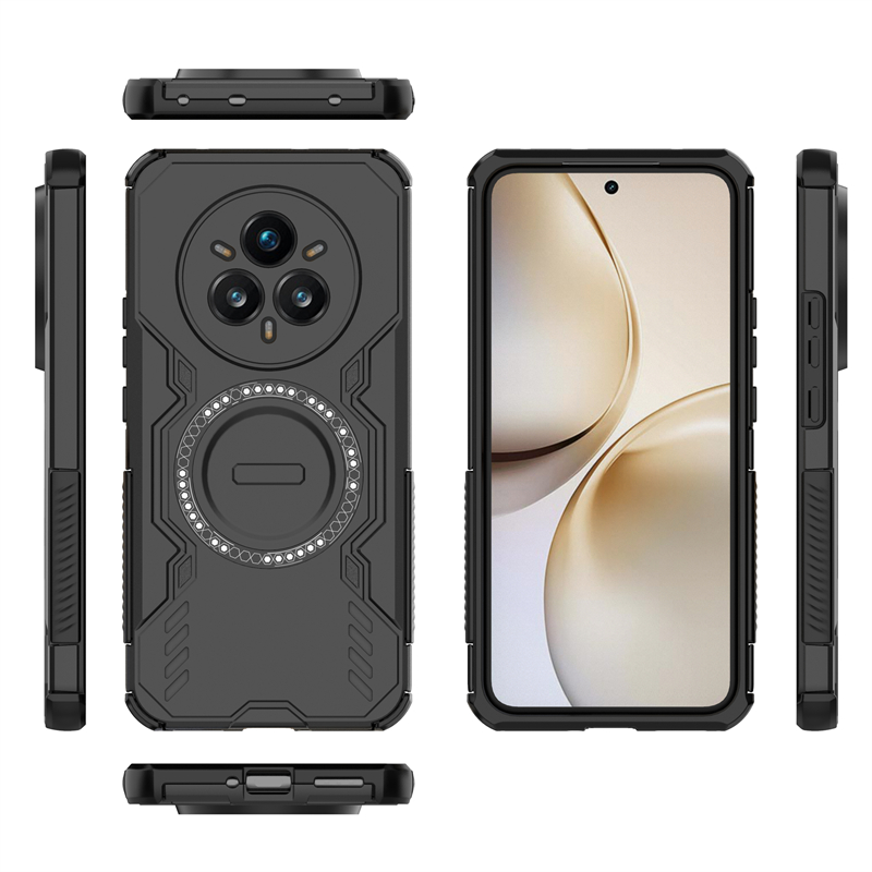 Pansarskal för realme 14 pro plus magnetisk adsorption trådlös laddningsskydd för realme 14 pro-skal för realme 14 pro plus-skal