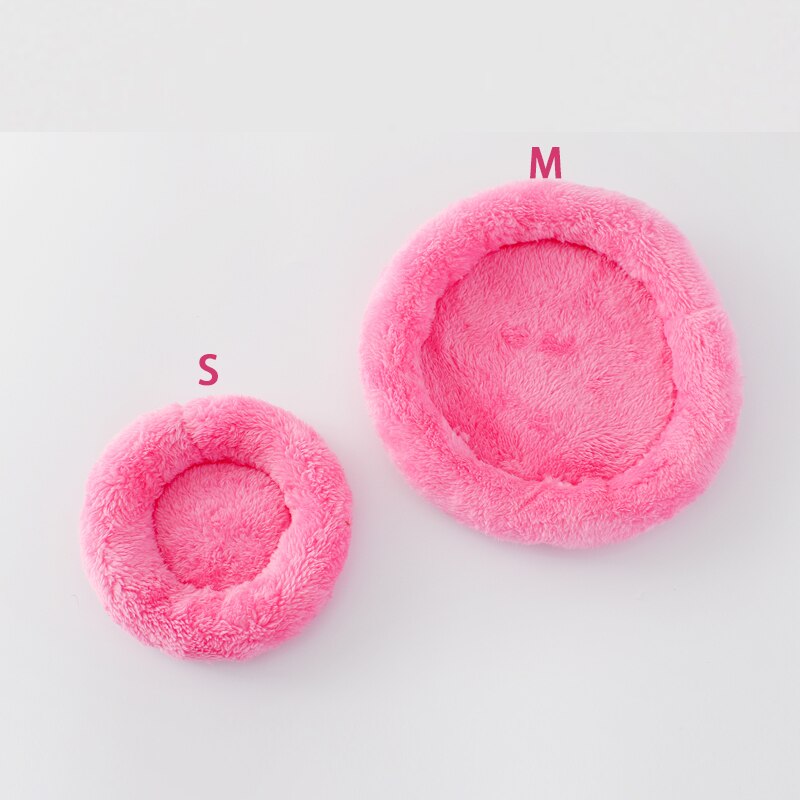 Almohadilla de cama para hámster, nido de Mascota de felpa suave y cálida, almohadilla de nido de algodón para hámster, erizo, Chinchilla, conejo, estera para dormir para mascotas pequeñas, suministros para mascotas: M / rose Red