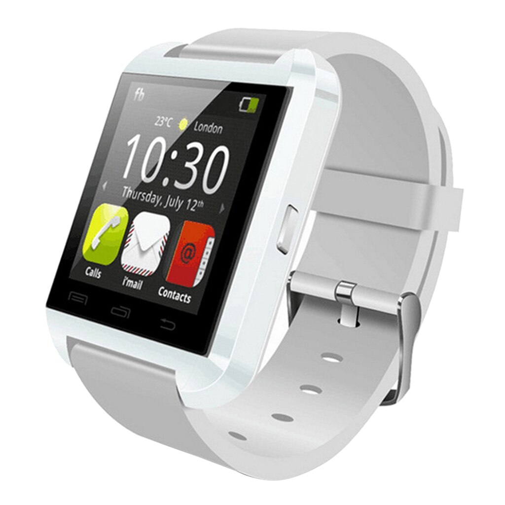 U8 sports smart watch band sport aktivitet fitness søvn monitor mænd smartwatch bluetooth sport smart watch bærbar enhed: Hvid