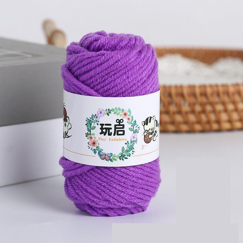 10G 5ply Cotton Knitting Wool Yarn Thick Fiber Yarn Velvet Yarn Hand Knitting Wool Crochet Yarn For DIY Sweate Hat Dolls