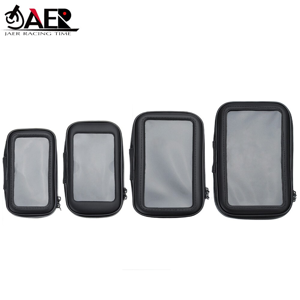 Jaer motorsykkel sykkel atv speil mount holder vanntett veske til mobiltelefon gps mount holder usb lader