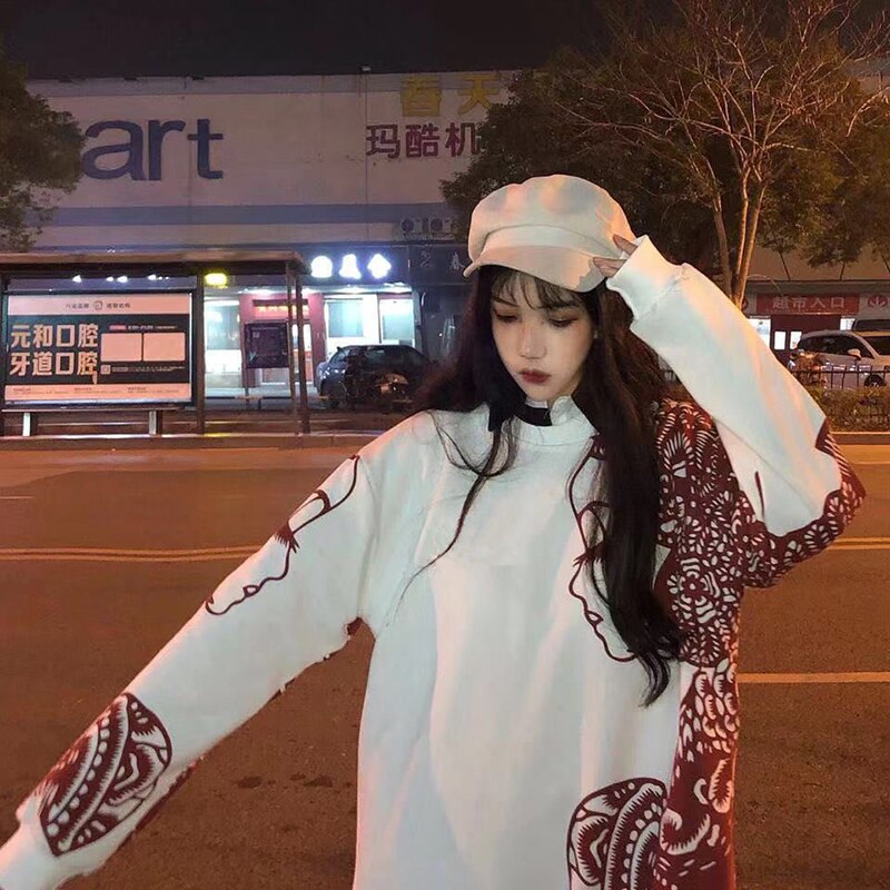 Trendy Casual Losse Luie Trui Vrouwen En Najaar Chinese Stijl Vrouwen Trui Kleding Voor Vrouwen