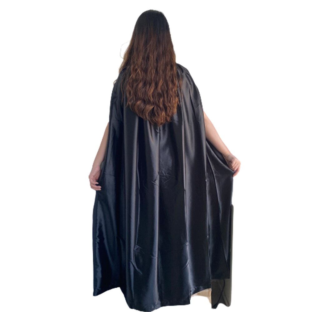 Respirant Yoni robes à vapeur robe de désintoxication vaginale imité tissu de soie vapeur fonctionnelle vêtements v-vapeur corps couverture: Black