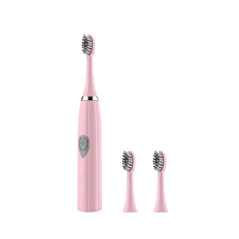 Brosse à dents électrique pour adultes, poils DuPont souples, batterie portable, Endurance IPX6, étanche, intelligente, efficace, soins bucco-dentaires: Rose