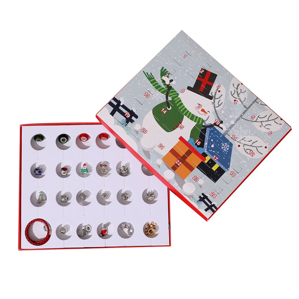 Julesmykker adventskalender for barn gjør-det-selv sjarm armbånd halskjede barn jul bursdagsboks: 5