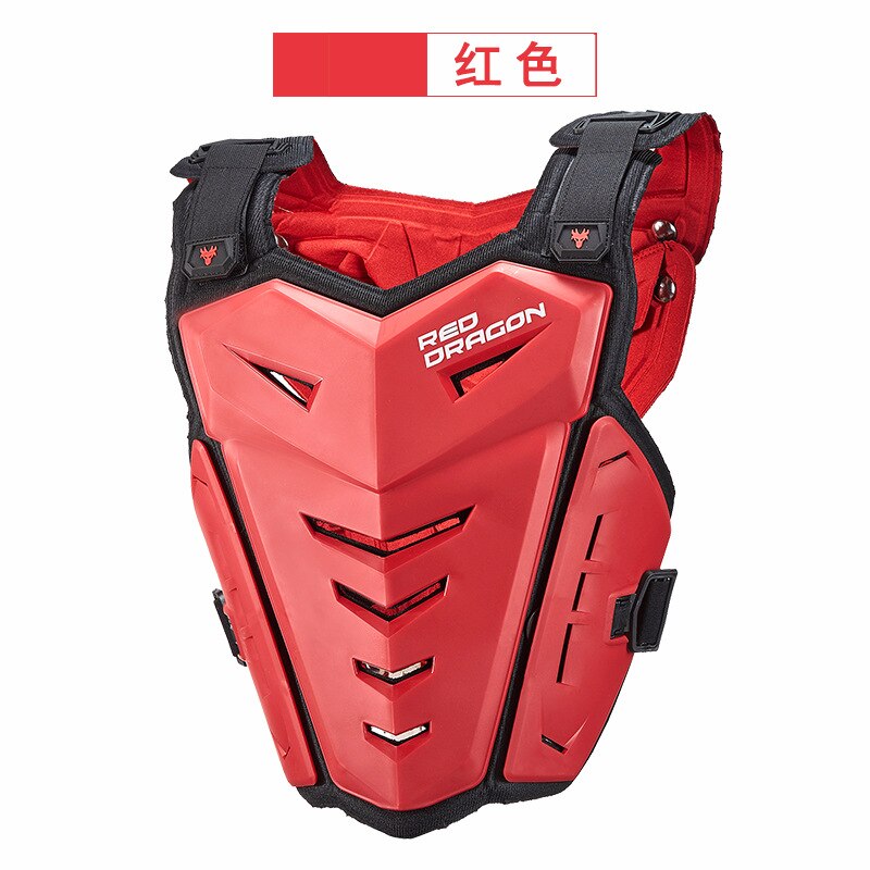 Motorcycle Body Armor Vest Mannen Motocross Riding Jas Motor Protector Off-Road Racing Borst Terug Protector Beschermende Gear: Red Vest