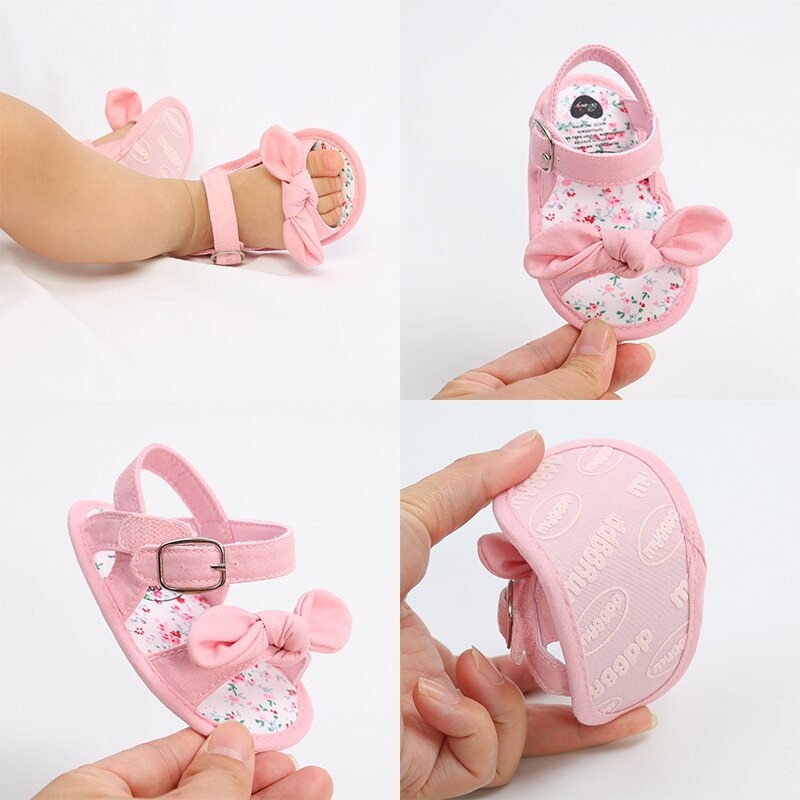 Zomer Leuke Boog Zachte Zool Kindje Sandalen Peuters Comfortabele Babyschoenen Voor Girl Pasgeborenen Casual Crib Schoenen Prewalkers