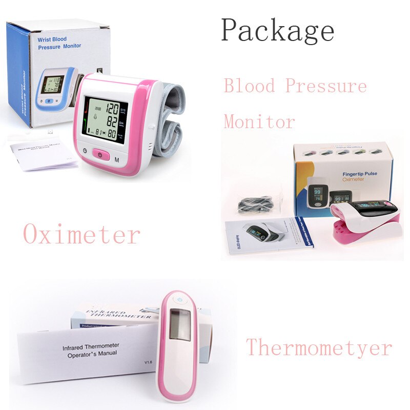 Loodom OLED Pulsoximeter Baby Thermometer Handgelenk Blutdruck Monitor Thermometr Oximetro De Dedo Bloodpressuretest