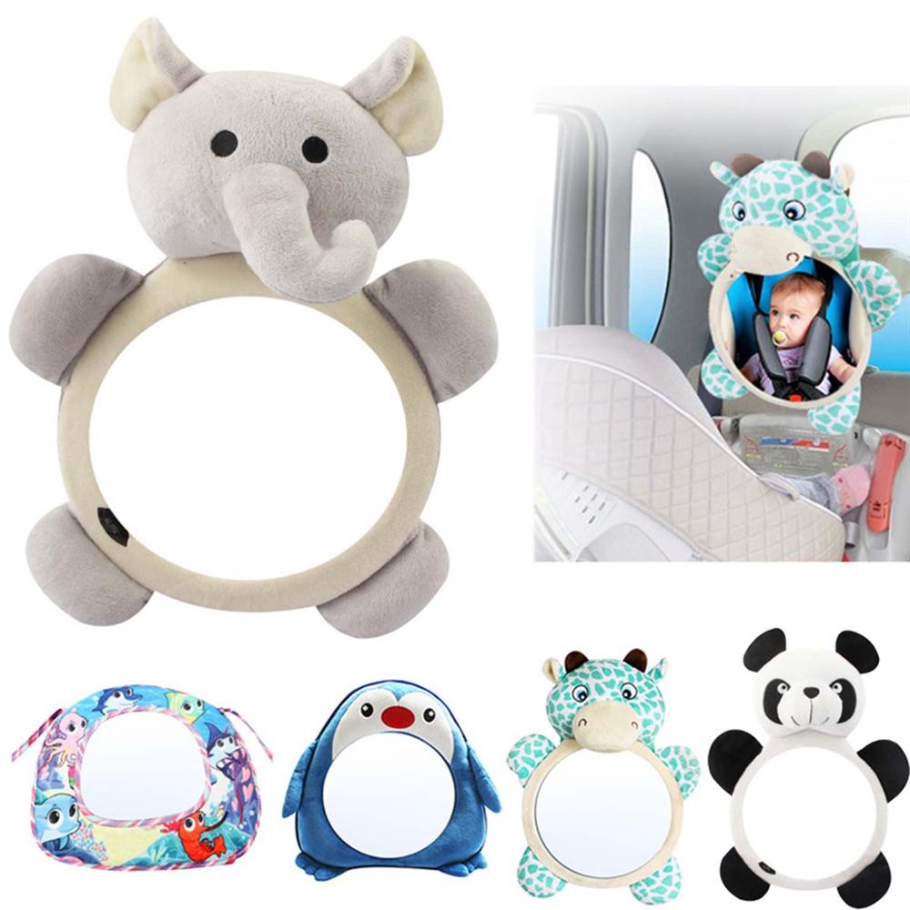 Dadaism Cartoon Baby Mirror Back Seat Baby Rear Facing Easy View Mirror Infant Care Square Safety