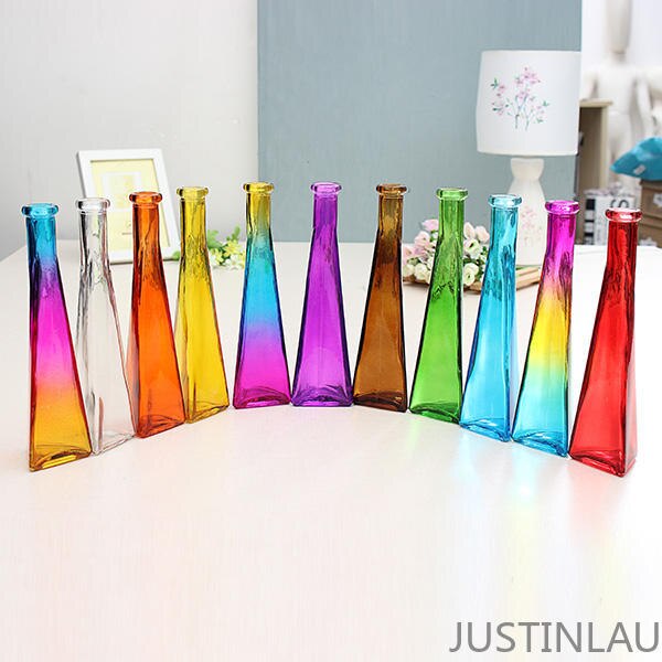 Kleur Clear Mini Glazen Vaas Zakkz Bloem Fles Glas Ornamenten Bloem Regelen Home Decor