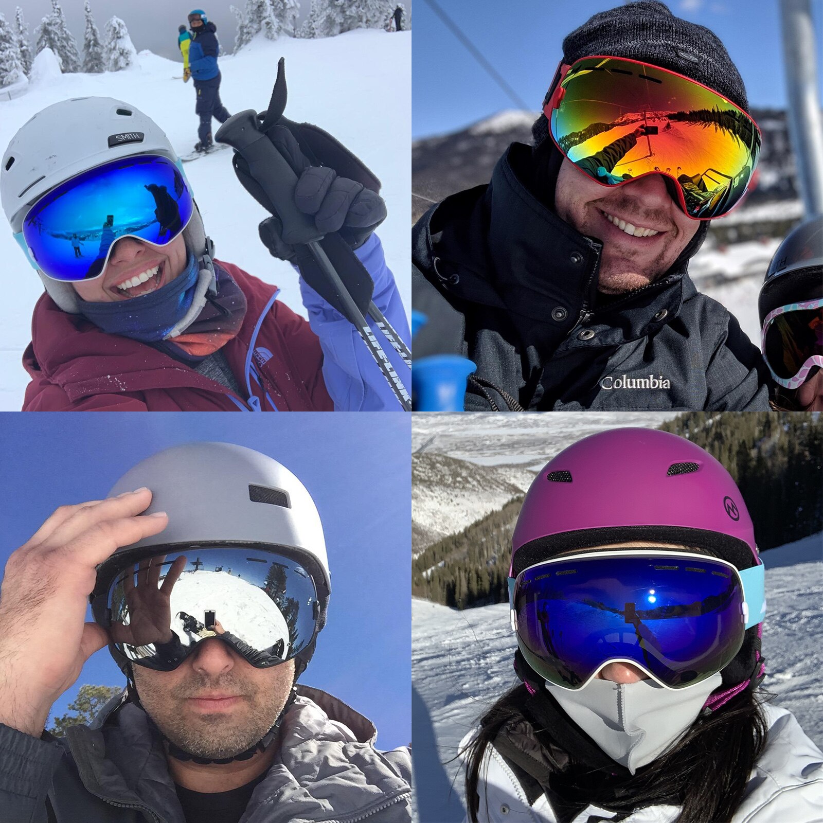 Gafas de esquí para hombre y mujer, lentes de invierno para deportes de nieve, protección UV antiniebla, lentes intercambiables para jóvenes, gafas Premium