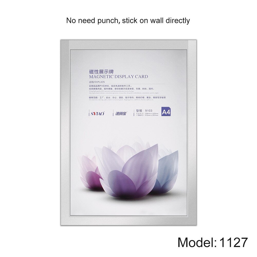 Wall Mounted Adhesive PVC Certificate Document Display Frame Poster Advertising Sign Board Paper Presentation Board: A4 (297X210MM)