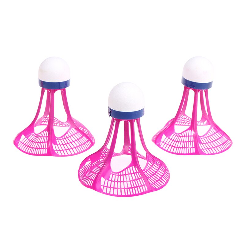 Original airshuttle utomhus badminton airshuttle plastboll nylon fjäderboll boll stabil motstånd 3 st / förpackning: Lila