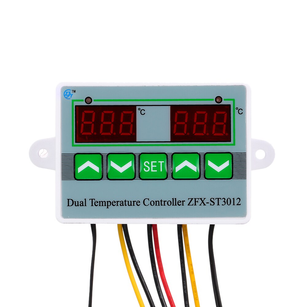 Microcomputer Digital Temperature Controller with Dual Display 12V/120W 24V 220V Electric Thermostat Temperature Control Switch