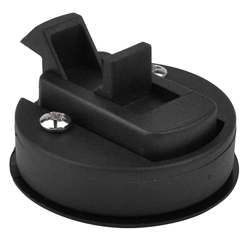 Black 2 inch Flush Pull Slam Latch for Boat Deck Hatch 1/4 inch Door Locking Style for RV Trailer Ship