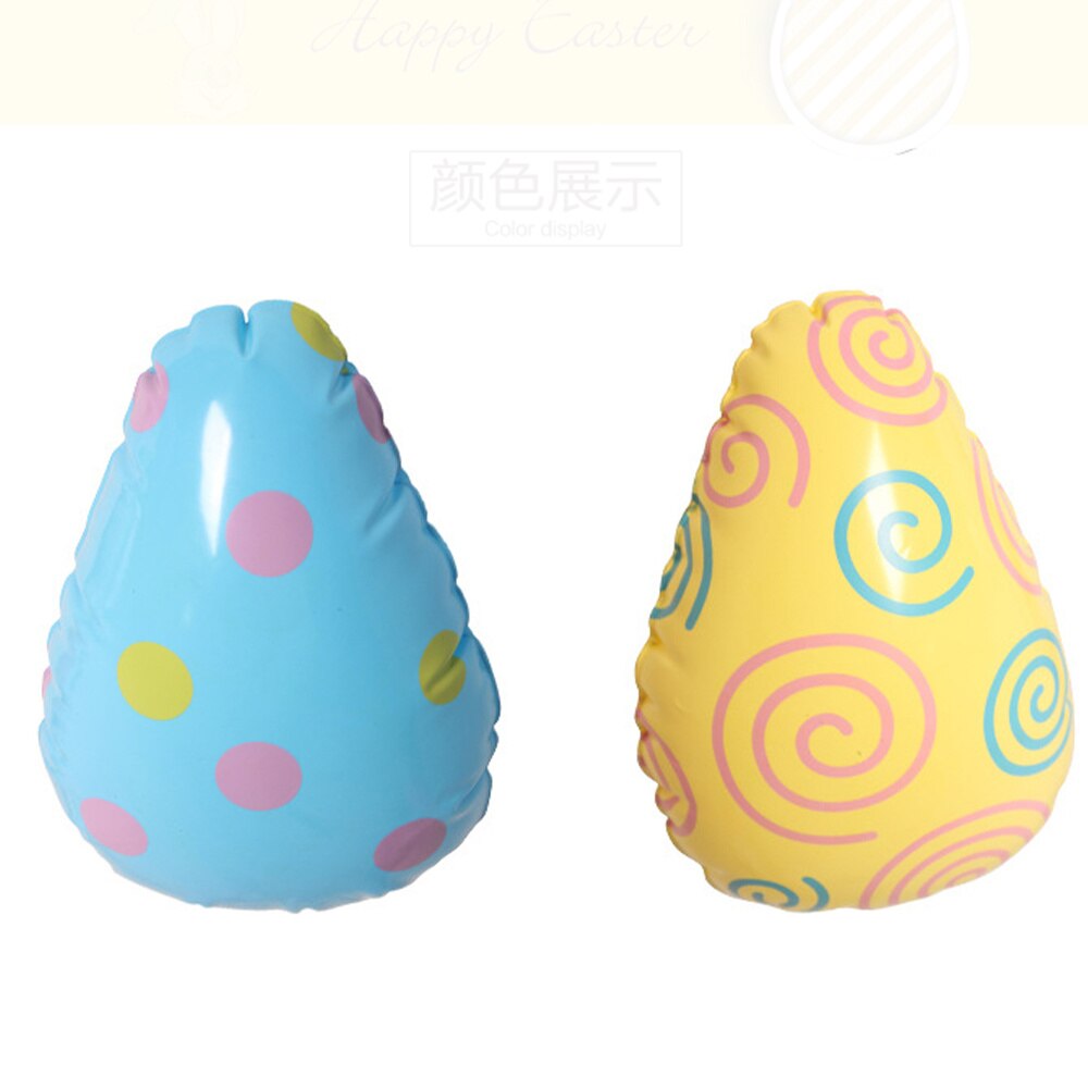 6 sztuk pisanki balony dekoracje nadmuchiwane z PVC jajka balony śmieszne artykuły dla dzieci kreskówka pisanki balony urodzinowe wschód