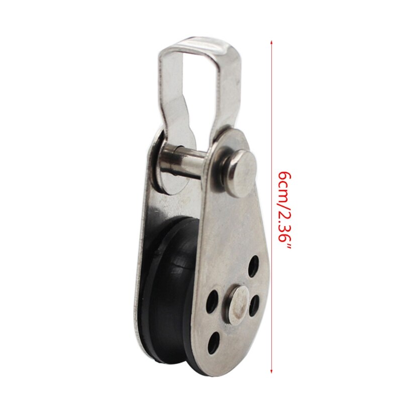 5pcs Stainless Steel Pulley Block Hanging Wire Towing Wheel Swivel Lifting Rope