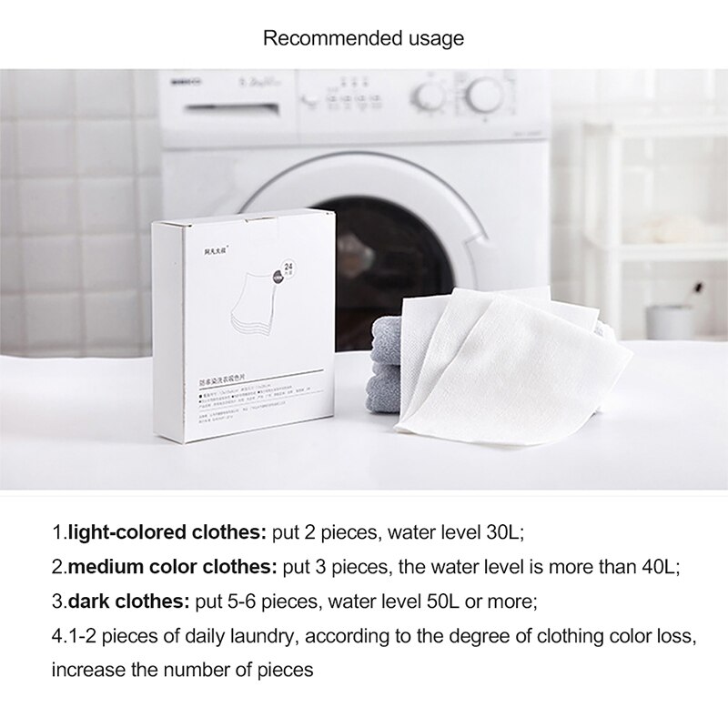 Hushållstvätt anti-dye färg film anti-fläckar tvätt lakan tvätt papper tvättmaskin kläder färg trasa sanitet