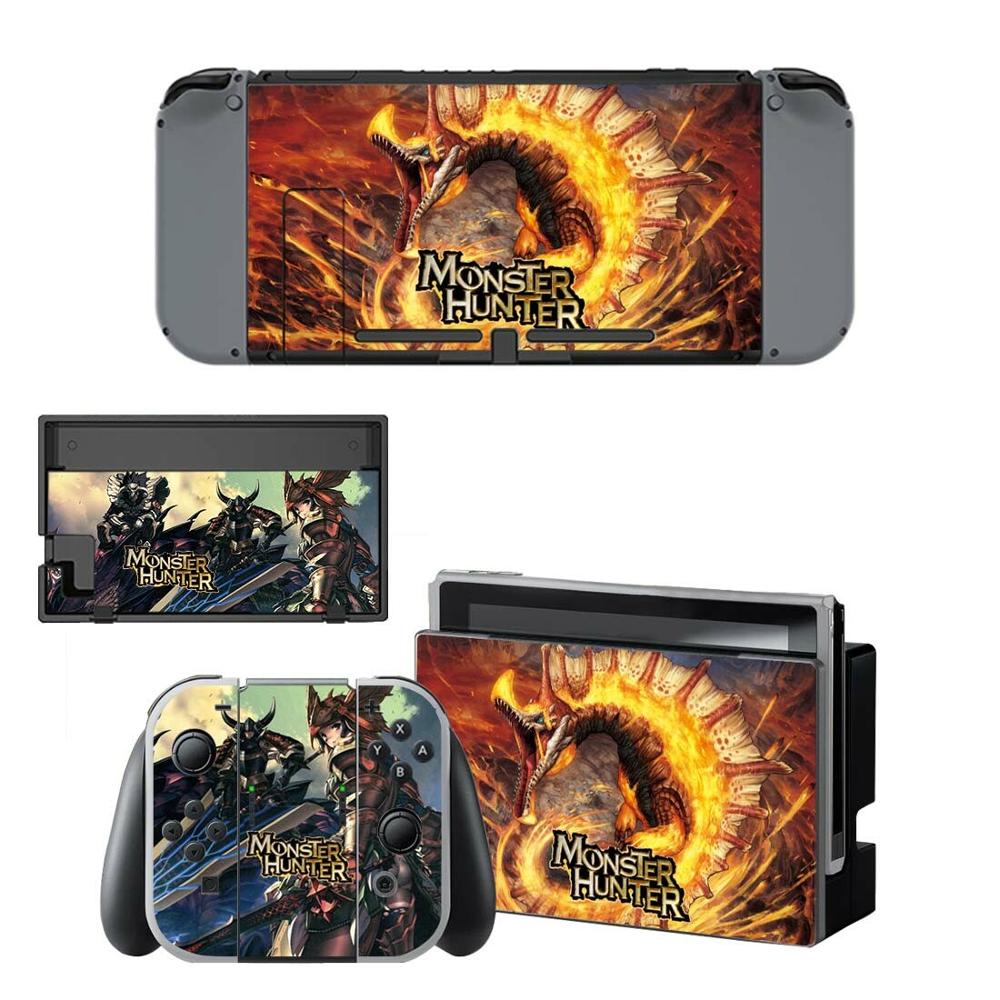 Nintendoswitch Skin Monster Hunter Nintend Switch Stickers for Nintendo Switch Console Joy-con Controller Dock Skins Stickers