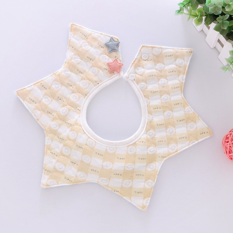 Baby Waterdichte Bib Roterende Dubbele Katoen Schattige Bloem Stijl Mode Patroon Gestreepte Bib Meisje Jongen Speeksel Handdoek Kinderen Bib: H