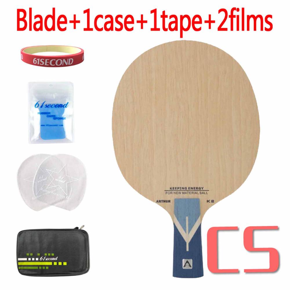 LOKI Arthur K2 Advanced Table Tennis Blade 5 Ply Limba Wood Ping Pong Paddle Fast Attack Table Tennis Racket: CS with FM case