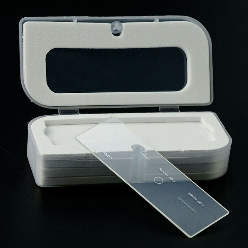 0.01mm Calibrate Microscope Slide Stage Micrometer Calibration with 4 Scales