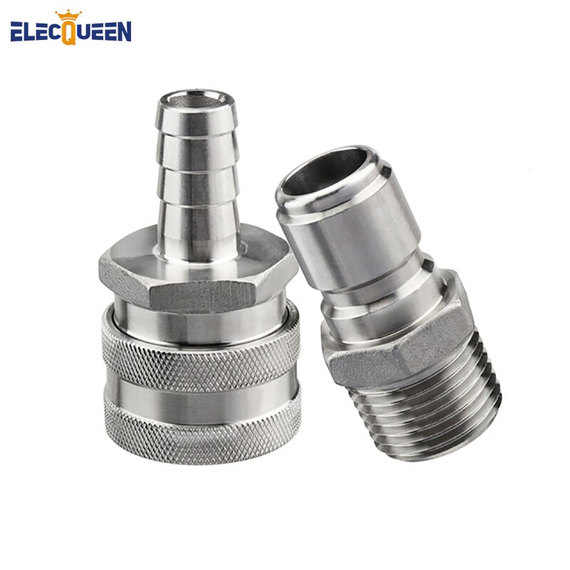 Stainless Female Quick Disconnect Set,1/2"barb and 1/2"NPT Fitting beer homebrew Female Quick Disconnect And Retail