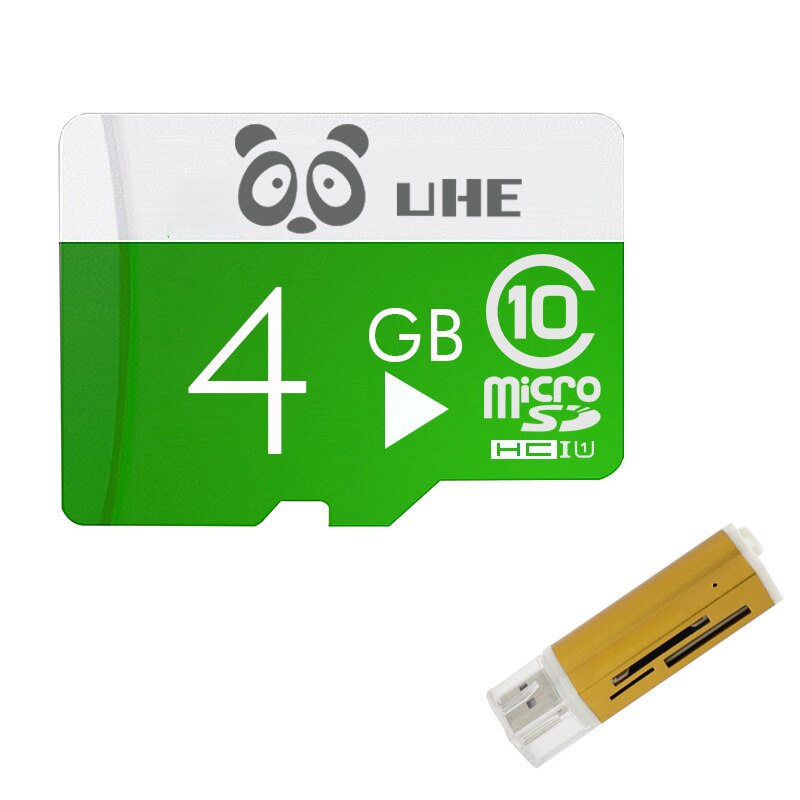 Green Micro SD 32GB memory card 64G class10 microsd tf carte 16GB 8GB 4GB flash memory with card reader mini: 4GB