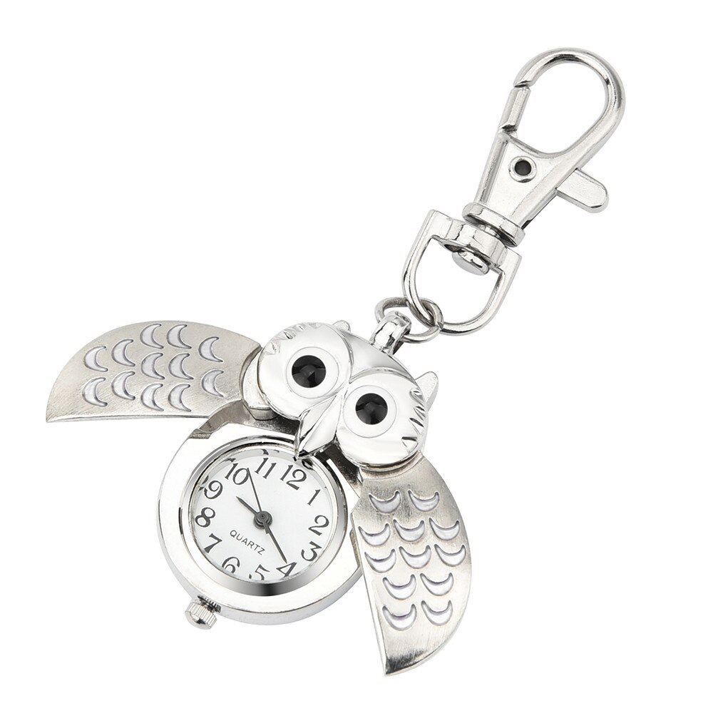 Petites montres à gousset, horloge rétro à quartz, magnifique porte-clés de dessin animé mignon, montre de poche hibou, relogio feminino saat watch *a: Quoi
