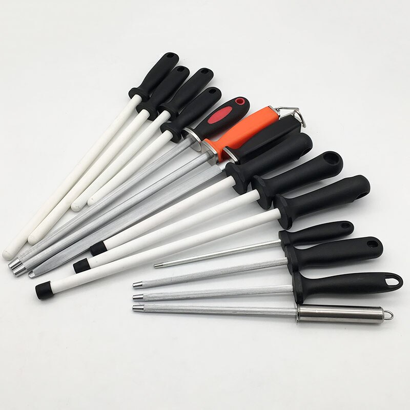 6"/8"/10"/12" Knife Sharpener Sharpening Ceramic Rod ABS Handle Honing Knife Sharpener for Knives Sharpening Steel Musat