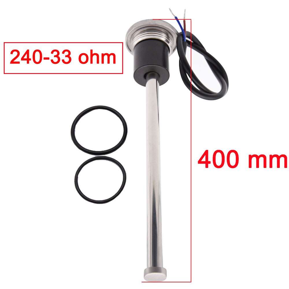 150mm ~ 600mm Oil Liquid Tank Fuel Water Level Sensor Gauge 12V with 0~190 ohm 240~33 ohm fuel Sending Unit Float switch: 400mm 240-33ohm