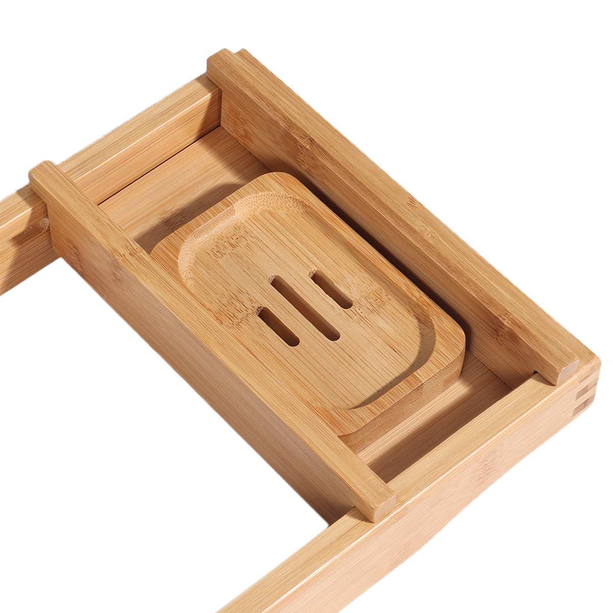 Bambus badekarbakke, der kan udvides med læsestativ til en eller to personers badekar og sengebakke sæbeholder luksus badekar caddiebakke