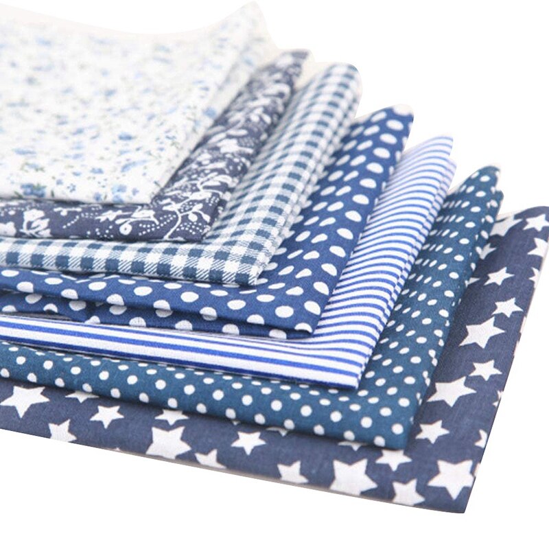 Bomuld håndværk stof bundt patchwork , 7 stk quiltning syning patchwork forskellige mønster tøj diy scrapbooking artcraft