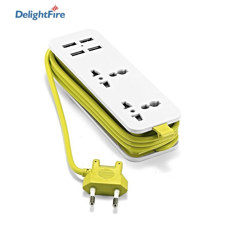 EU Plug USB Socket Power Strip Electric Socket Surge Protector Extension Sockets USB Smart Mobile Phone Wall Charger Desktop Hub