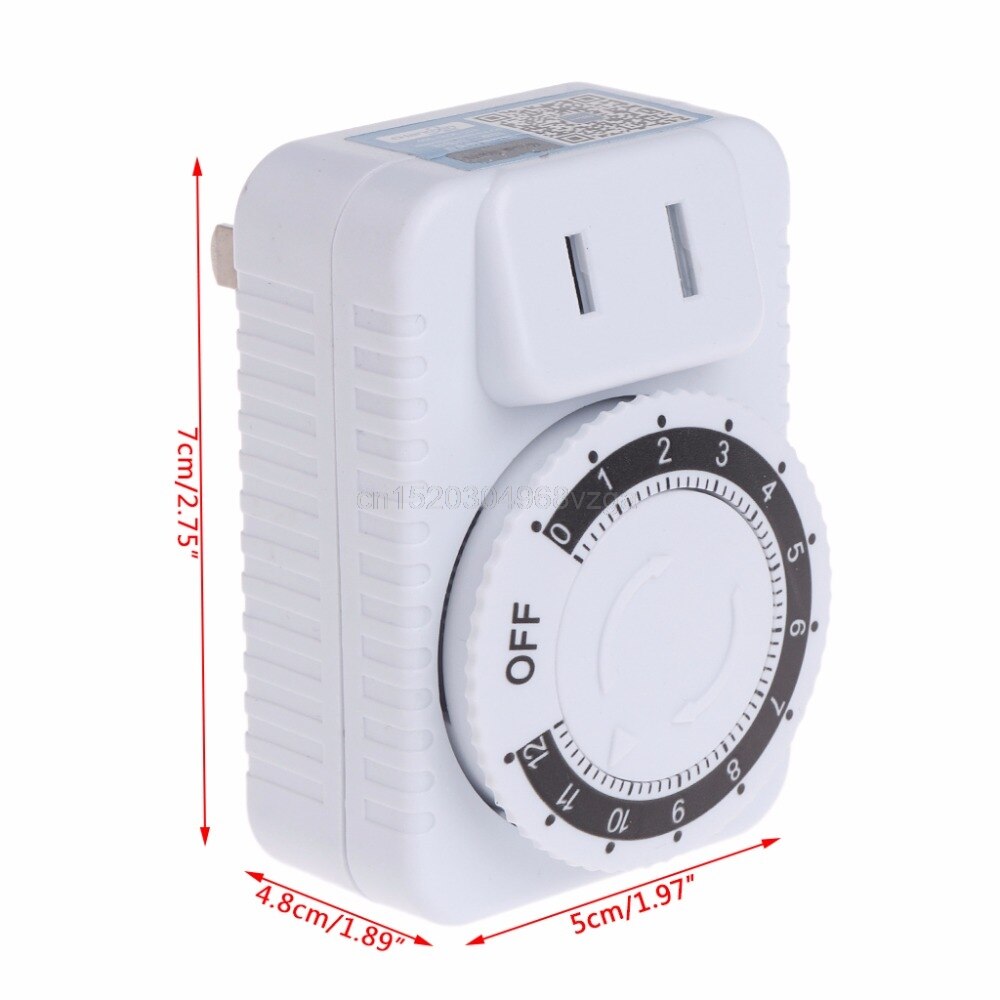 AC 220V 12 Hour Mechanical Wall Plug Switch Timer Socket Home Appliances Control G21 Whosale