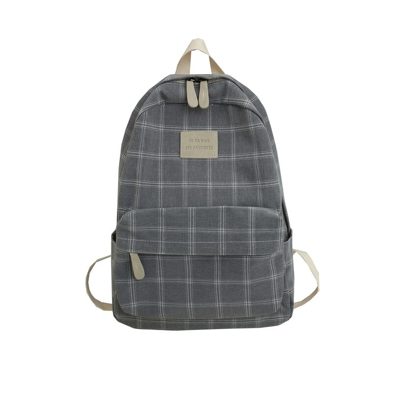 Hocodo Plaid Vrouwen Rugzak Student Leuke Schooltas Rugzak Vrouwelijke Mochilas Feminina Schooltassen Voor Tiener Girs Canvas Tas: Gray