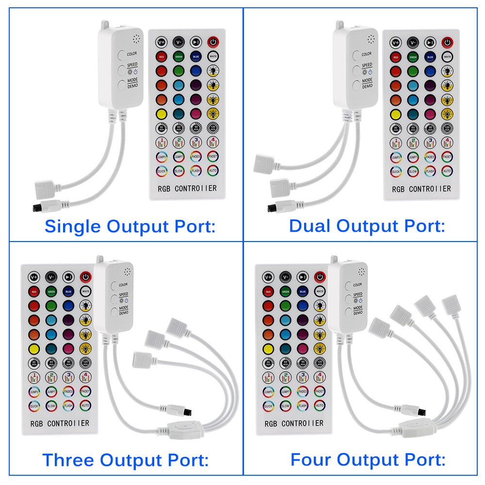 Controlador de música por Bluetooth, RGB DC12V 40Key IR, mando a distancia para 2835 5050 RGB, luces de tira LED