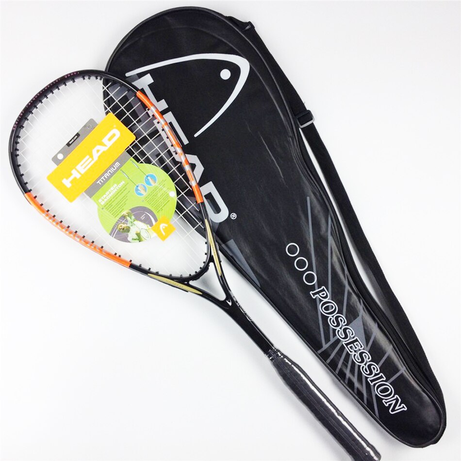 Carbon Squash Racket 1 Piece Padel With Original Squash Bag String Sports Training Raquete De Squash Racquet -40: Orange