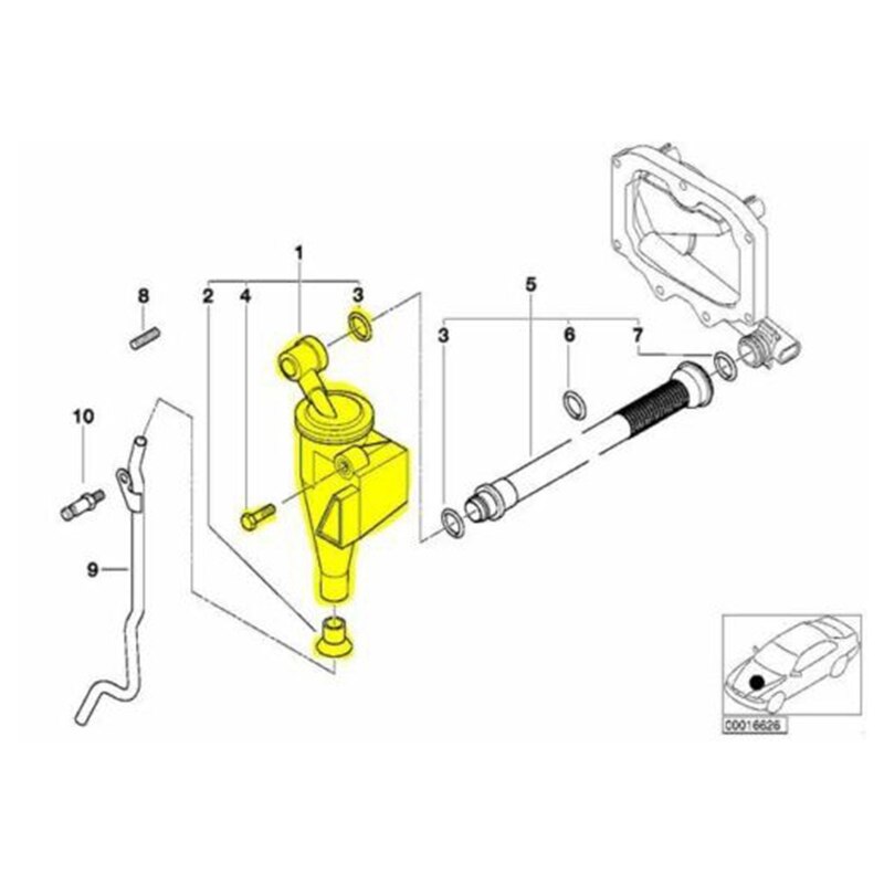 Crankcase Vent Valve Oil Separator 11151705272 for BMW E38 E39 540I 740I