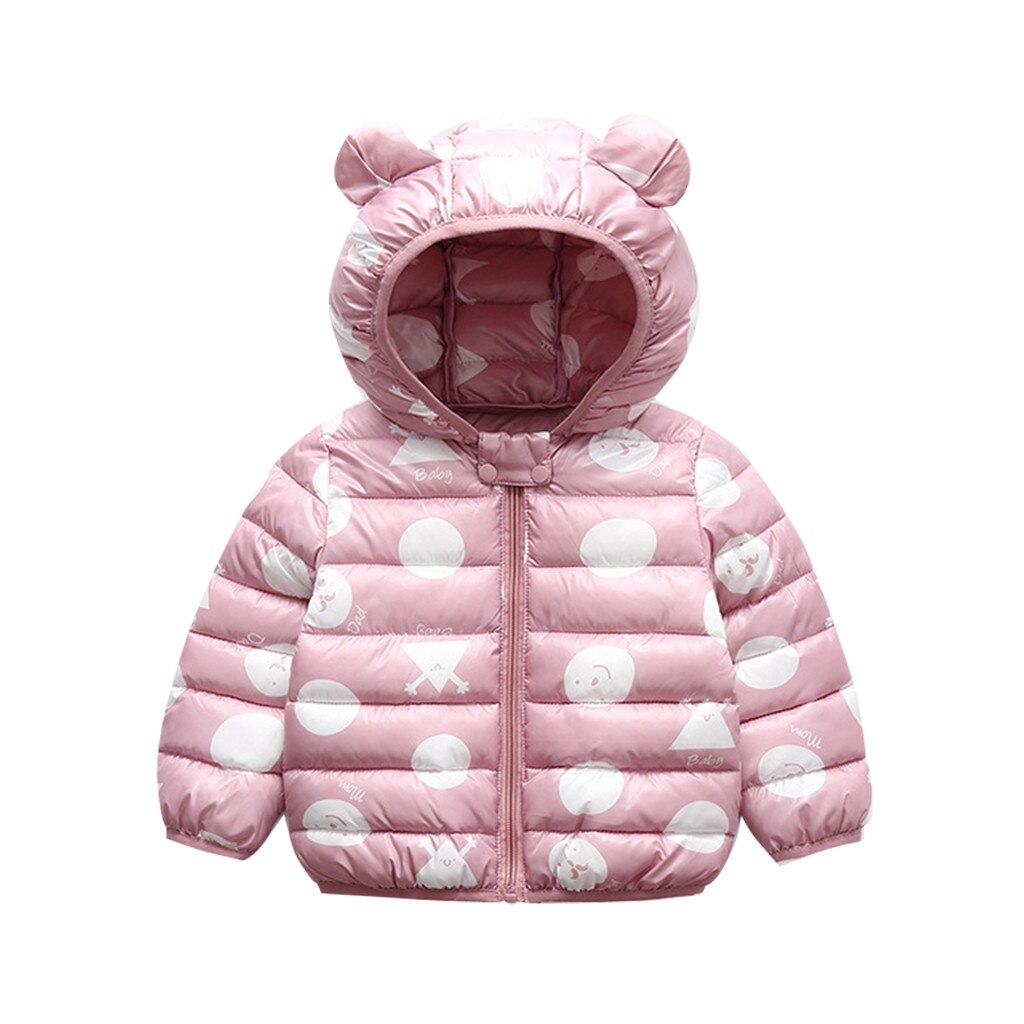 Warme Jas Voor Kids Outdoor Kinderen Jassen Voor Herfst Winter Kinderen Hooded Windbreaker Jassen Voor Meisjes Jongens Ropa Niña: Roze / 110