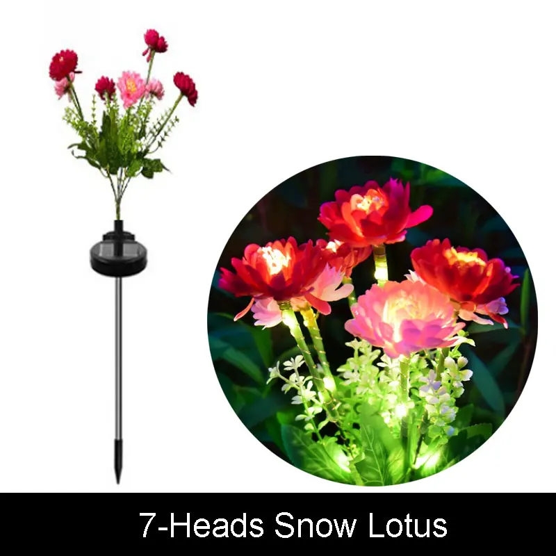 Lámpara LED Solar para césped para exteriores, luces artificiales de mariposa y girasol para jardín, decoración de ambiente para de boda y acampada: RGB