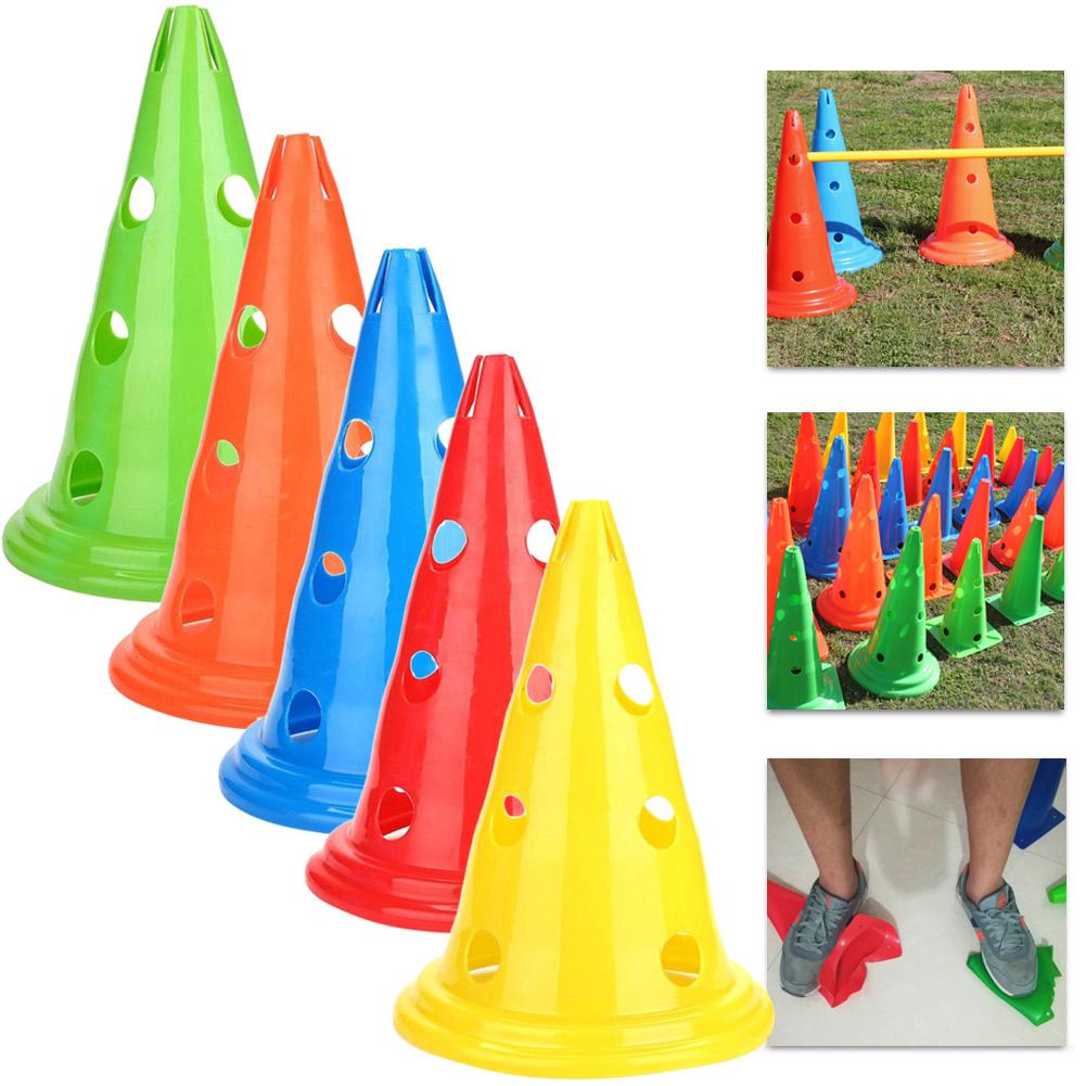 Football Training Logo Barrel Conical Obstacle Barrel Training Equipment Round Bottom With Hole For Football Training Outdoor