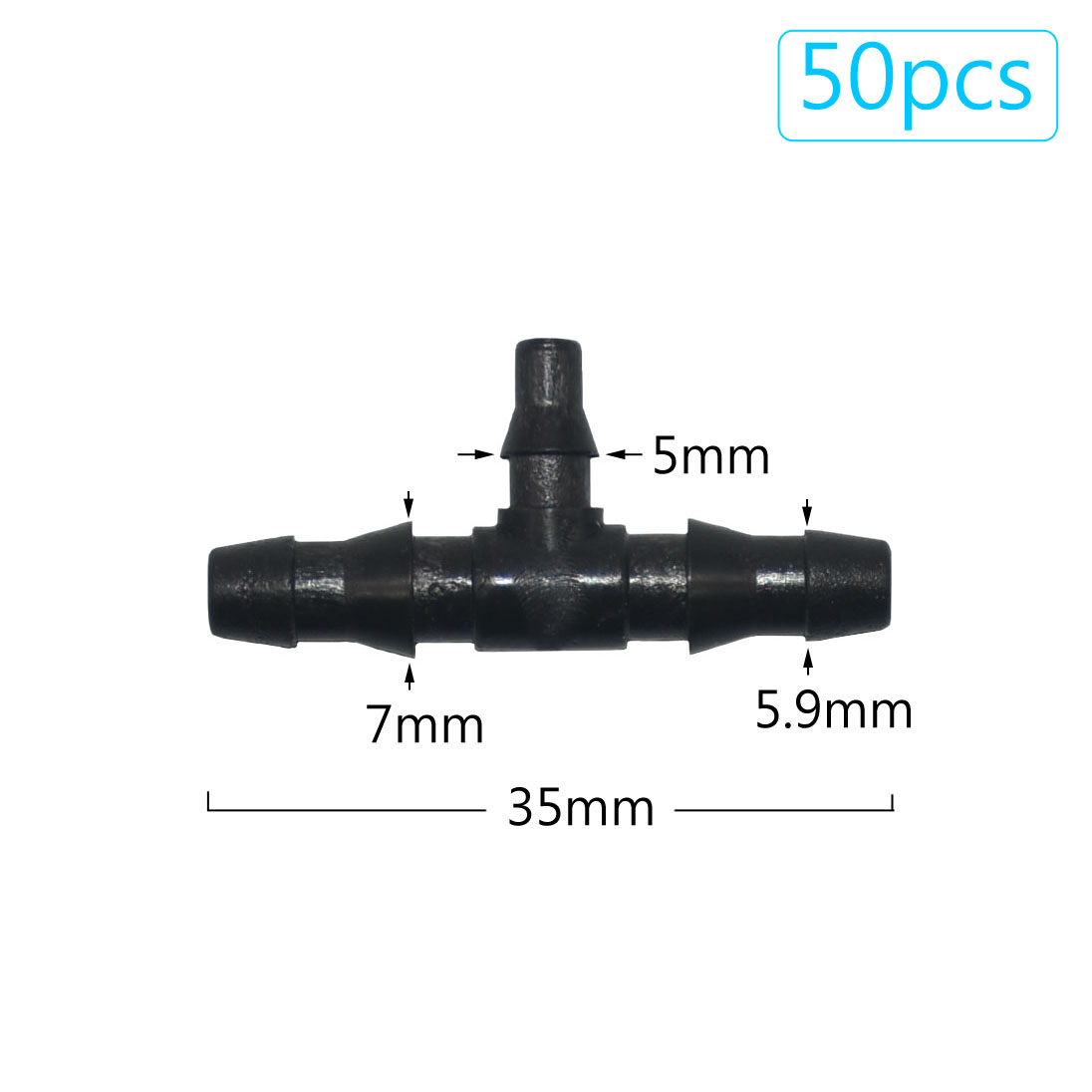 Trädgårdsslangkopplingar 3/5 slang t 1/4 4/7mm 1/8