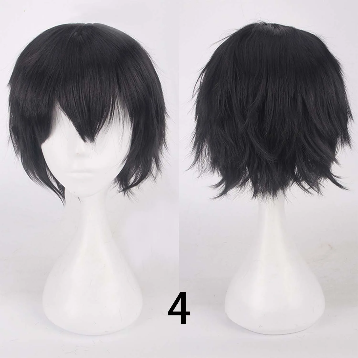Wolf schneiden Mit Pony abgehackt Cosplay Party Perücke Für Männer Frauen Rosa verrotten Blau Lila Koreanischen Stil Mann Perücke Synthetische Kurze Perücken: T1b/613