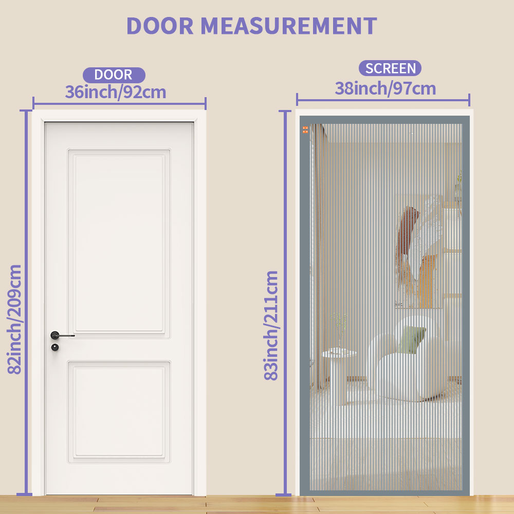 Rideaux anti-moustiques, Style, rideau de Porte à écran, longue à rayures magnétiques, Porte d'isolation, décoration spécialisée d'intérieur